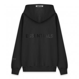 FOG ESSENTIALS | 3D SILICON APPLIQUE FULL ZIP HOODIE / BLACK