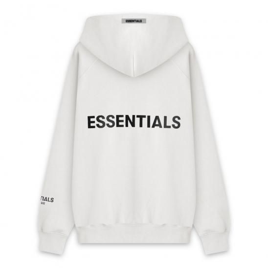 FOG ESSENTIALS | 3D SILICON APPLIQUE FULL ZIP HOODIE / WHITE