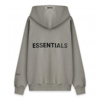 FOG ESSENTIALS | 3D SILICON APPLIQUE FULL ZIP HOODIE / CHARCOAL