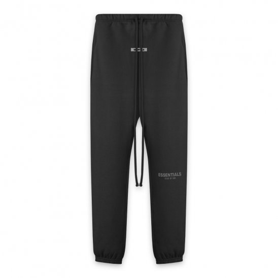 FOG ESSENTIALS |  RUBBER TAG PRINT SWEATPANTS / BLACK