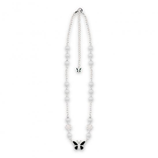 STUGAZI | CRYSTAL ANGEL NECKLACE / ELECTRIC SILVER
