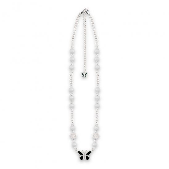 STUGAZI | CRYSTAL ANGEL NECKLACE / ELECTRIC SILVER