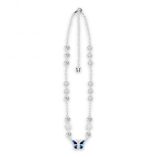 STUGAZI | ZIRCONIA ANGEL NECKLACE / ELECTRIC SILVER