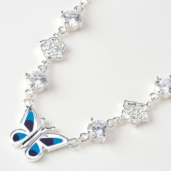 STUGAZI | ZIRCONIA ANGEL NECKLACE / ELECTRIC SILVER