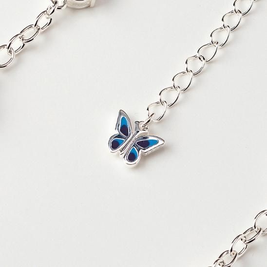 STUGAZI | ZIRCONIA ANGEL NECKLACE / ELECTRIC SILVER