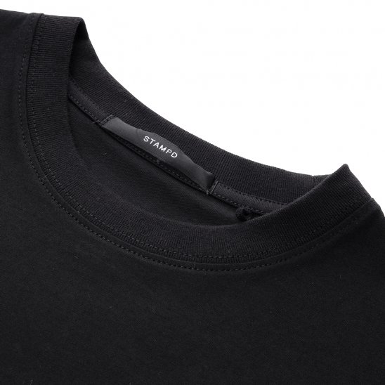 STAMPD | STACKED LOGO LONG SLEEVE TEE / BLACK