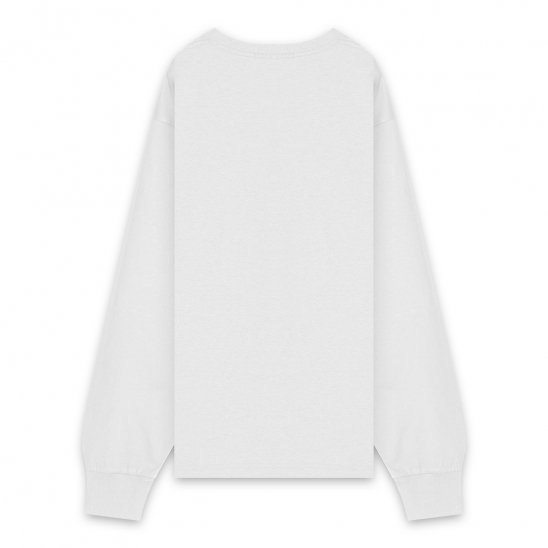 STAMPD | STACKED LOGO LONG SLEEVE TEE / WHITE