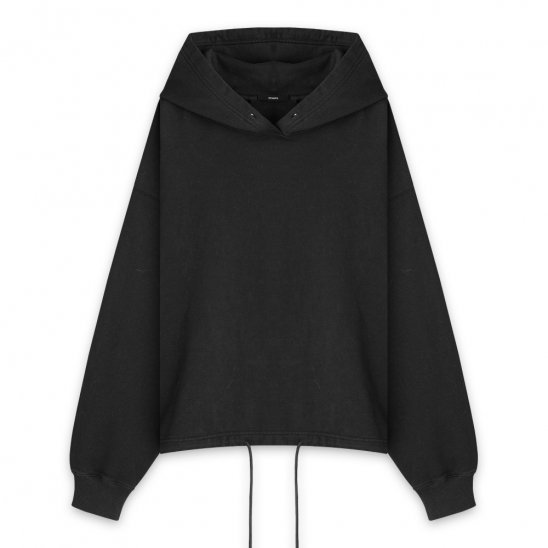 STAMPD | OVERSIZE CROPPED HOODIE / BLACK