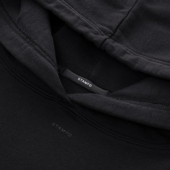 STAMPD | OVERSIZE CROPPED HOODIE / BLACK