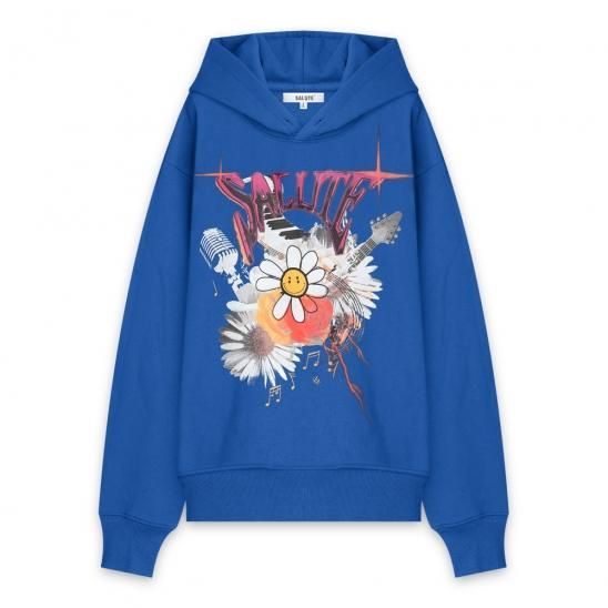 SALUTE | FLOWER ANARCHY HOODIE / BLUE