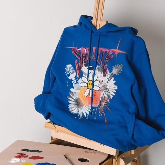 SALUTE | FLOWER ANARCHY HOODIE / BLUE