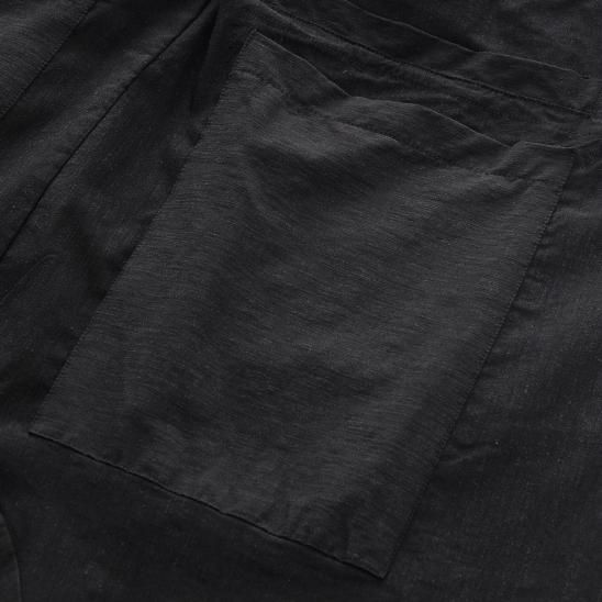 THOM/KROM | MENS HOSE/TROUSERS WORKED/GEWIRKT / BLACK