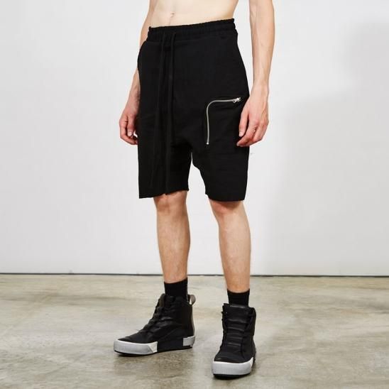 THOM/KROM | MENS HOSE/TROUSERS WORKED/GEWIRKT / BLACK