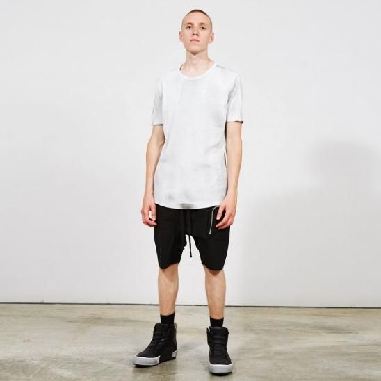 THOM/KROM | MENS HOSE/TROUSERS WORKED/GEWIRKT / BLACK