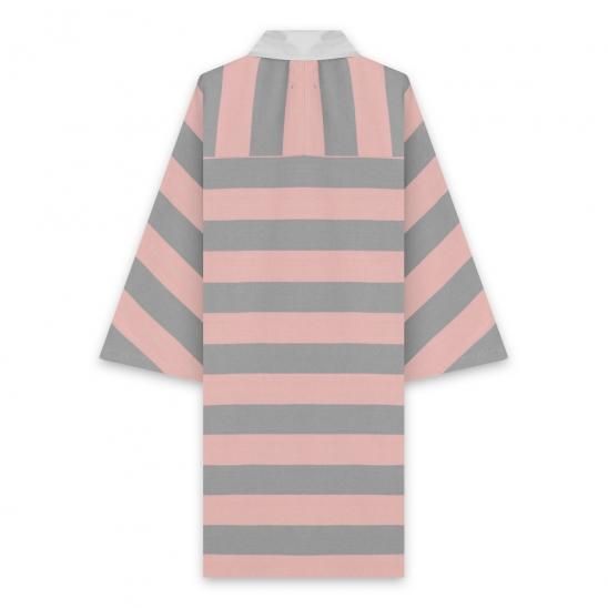 AJOBYAJO | STRIPE OVERSIZED POLO SHIRT / PINK