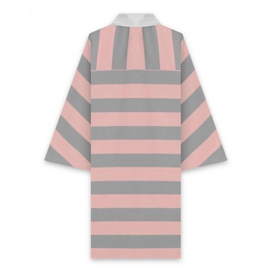 AJOBYAJO | STRIPE OVERSIZED POLO SHIRT / PINK