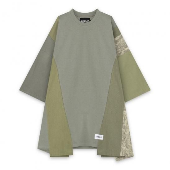 AJOBYAJO | AJO OVERSIZED MIXED T-SHIRT / KHAKI