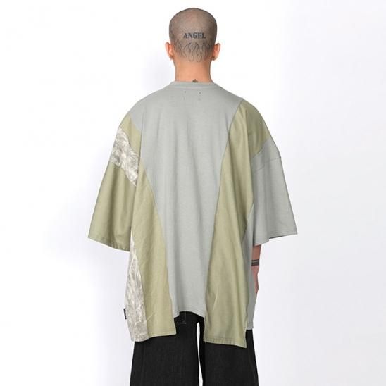 AJOBYAJO | AJO OVERSIZED MIXED T-SHIRT / KHAKI