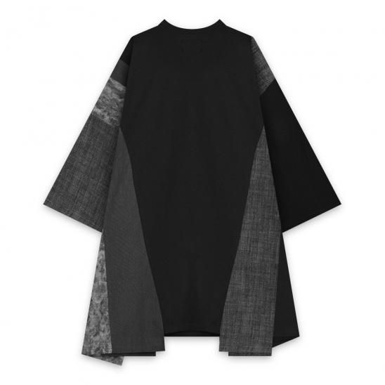 AJOBYAJO | OVERSIZED MIXED T-SHIRT / BLACK