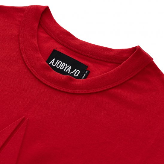 AJOBYAJO | STAR EMBOSSED T-SHIRT / RED