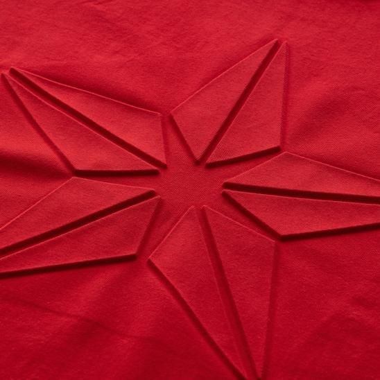 AJOBYAJO | STAR EMBOSSED T-SHIRT / RED