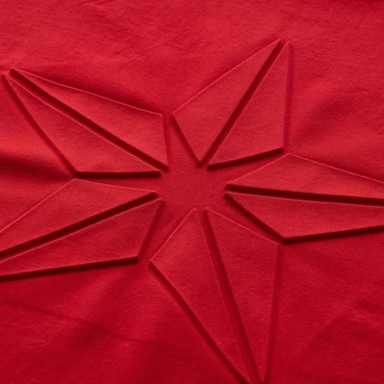 AJOBYAJO | STAR EMBOSSED T-SHIRT / RED