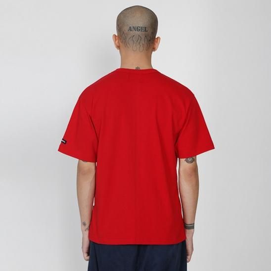 AJOBYAJO | STAR EMBOSSED T-SHIRT / RED