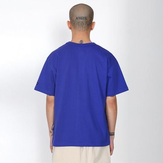 AJOBYAJO | STAR EMBOSSED T-SHIRT / COBALT BLUE