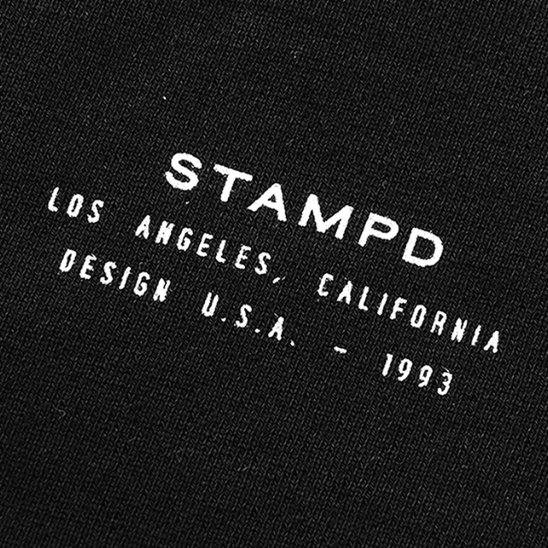 STAMPD | WASHED STACKED LOGO CREWNECK / BLACK