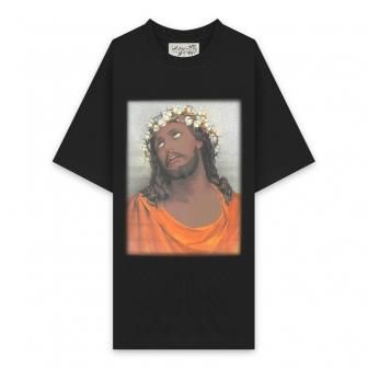 DENIM TEARS |  CROWN MADE OF COTTON TEE / BLACK