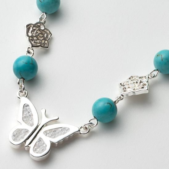 STUGAZI | TURQUOISE ANGEL NECKLACE / ELECTRIC SILVER