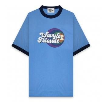 WAVY & FRIENDS | WYT-005 T-SHIRTS / BLUE X BLACK