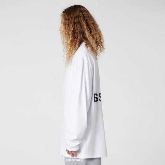 FOG ESSENTIALS | BOXY GRAPHIC LONG SLEEVE T-SHIRT / WHITE