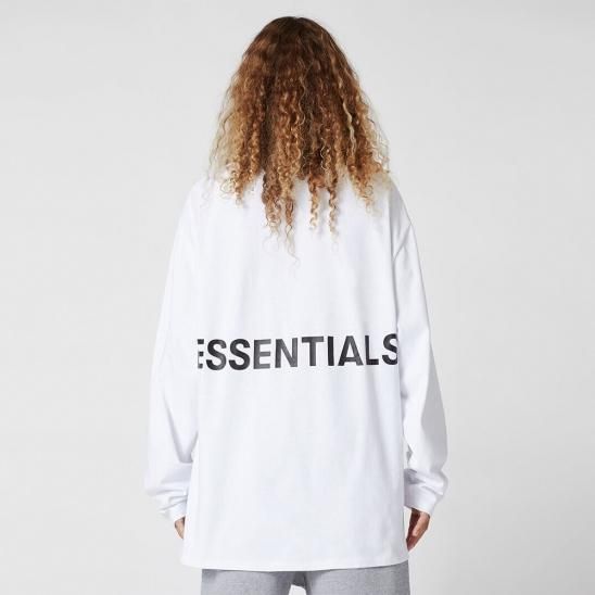 FOG ESSENTIALS | BOXY GRAPHIC LONG SLEEVE T-SHIRT / WHITE