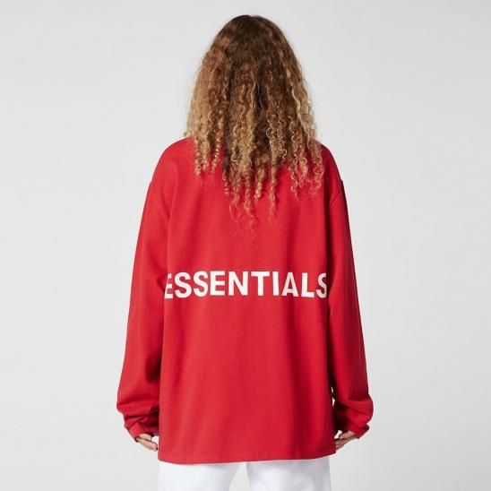 FOG ESSENTIALS | BOXY GRAPHIC LONG SLEEVE T-SHIRT / RED