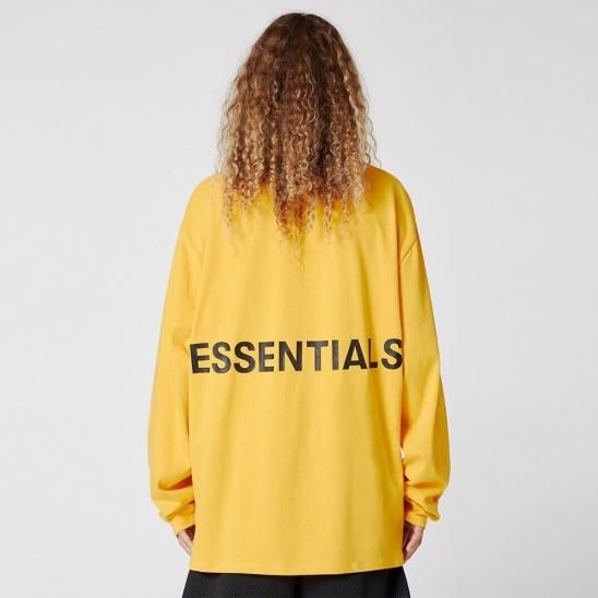 FOG ESSENTIALS | BOXY GRAPHIC LONG SLEEVE T-SHIRT / YELLOW