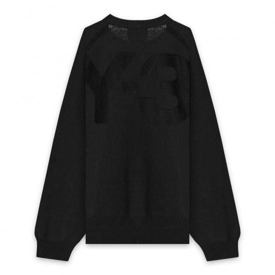 Y-3 ADIDAS YOHJI YAMAMOTO | M CLASSIC KNIT CREW SWEATER  / BLACK