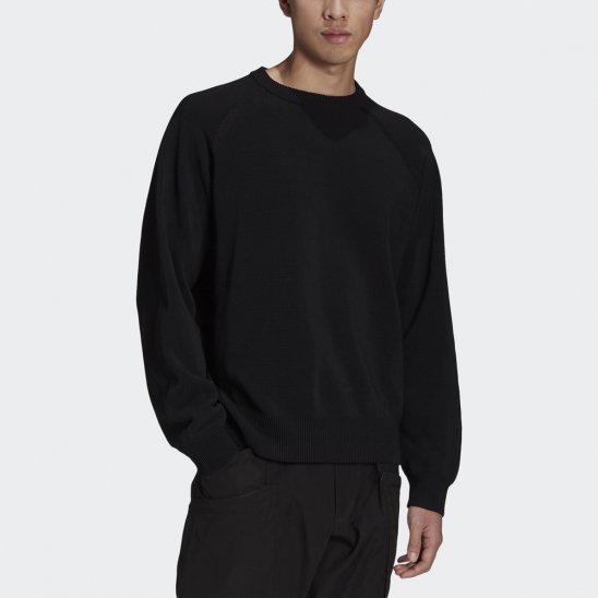 Y-3 ADIDAS YOHJI YAMAMOTO | M CLASSIC KNIT CREW SWEATER  / BLACK