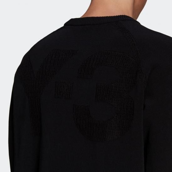 Y-3 ADIDAS YOHJI YAMAMOTO | M CLASSIC KNIT CREW SWEATER  / BLACK