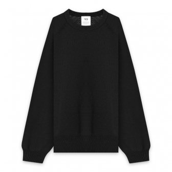 Y-3 ADIDAS YOHJI YAMAMOTO | M CLASSIC KNIT CREW SWEATER  / BLACK