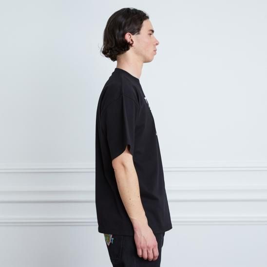 RASSVET | MENS COTTON LOGO TSHIRT KNIT / BLACK