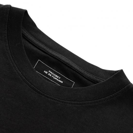 RASSVET | MENS COTTON PRINTED TSHIRT KNIT / BLACK