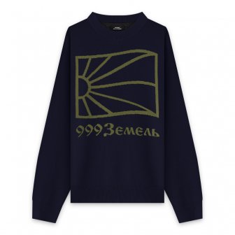 RASSVET | MENS WOOL SWEATER KNIT / NAVY