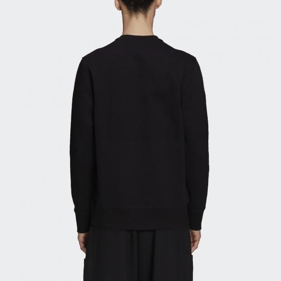 Y-3 ADIDAS YOHJI YAMAMOTO | U SQUARE LOGO CREW SWEATSHIRT / BLACK