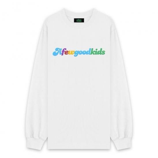 A FEW GOOD KIDS | RAINBOW LOGO LONG SLEEVE / WHITE