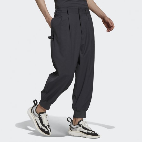 Y-3 ADIDAS YOHJI YAMAMOTO | M CLASSIC REFINED WOOL CUFF PANTS / CARBON