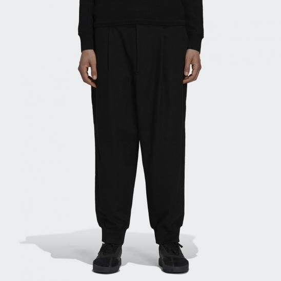 Y-3 ADIDAS YOHJI YAMAMOTO | M CLASSIC WOOL FLANNEL CUFF PANTS / BLACK