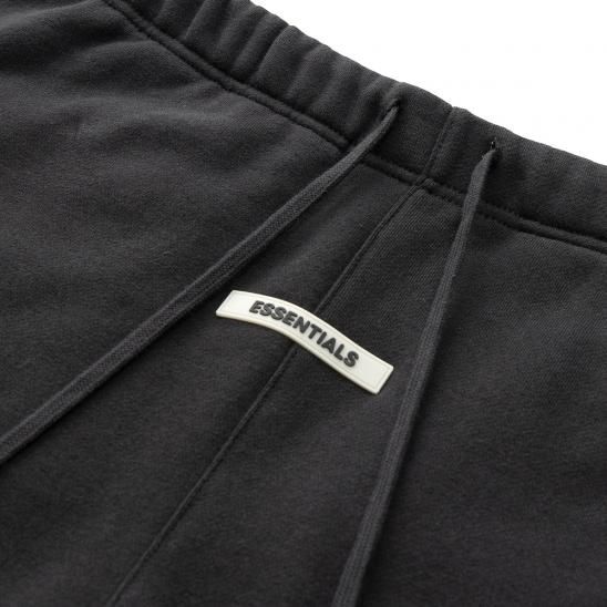 FOG ESSENTIALS | RUBBER TAG PRINT SWEATPANTS / BLACK