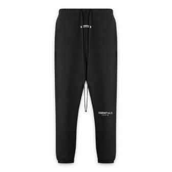 FOG ESSENTIALS | RUBBER TAG PRINT SWEATPANTS / BLACK