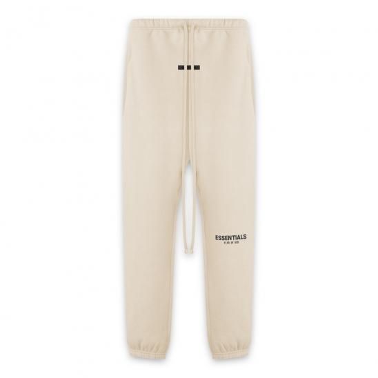 FOG ESSENTIALS | RUBBER TAG PRINT SWEATPANTS / CREAM